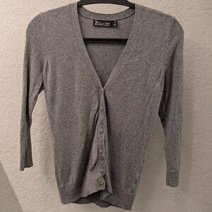NY & Co Grey Button up Cardigan XS